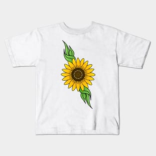 Sunny Day Sunflower Kids T-Shirt